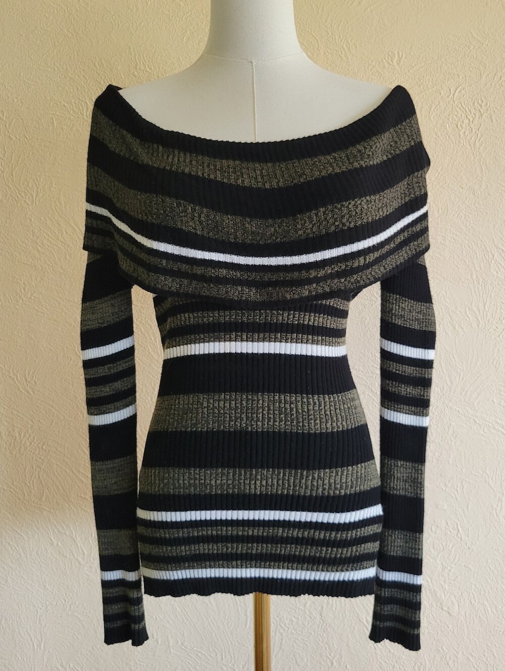 It's Our Time | Rib Knit Off Shoulder Sweater